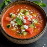 Gazpacho de Sandía, Feta y Menta: Frescura Veraniega en un Bocado 4 Gazpacho de Sandía, Feta y Menta