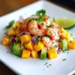 Tartar de Gambas, Aguacate y Mango sobre Salsa de Yogur: Un Deleite Irresistible 4 Tartar de Gambas, Aguacate y Mango sobre Salsa de Yogur