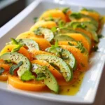 Carpaccio de Melón y Aguacate con Vinagreta de Lima 4 Carpaccio de Melón y Aguacate con Vinagreta de Lima