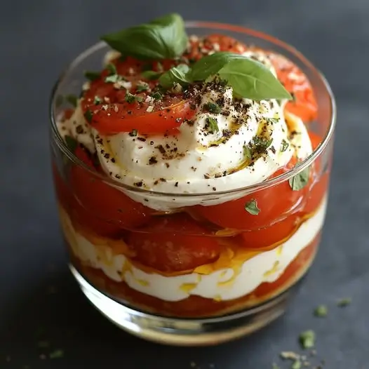 Tiramisú Salado de Tomates Secos, Albahaca y Ricotta Batida: Una Versión Mediterránea del Clásico
