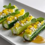 Canelones Frescos de Pepino, Mango y Queso de Cabra a la Miel: El Entrante Perfecto para Días Cálidos 4 Canelones Frescos de Pepino, Mango y Queso de Cabra a la Miel: El Entrante Perfecto para Días Cálidos
