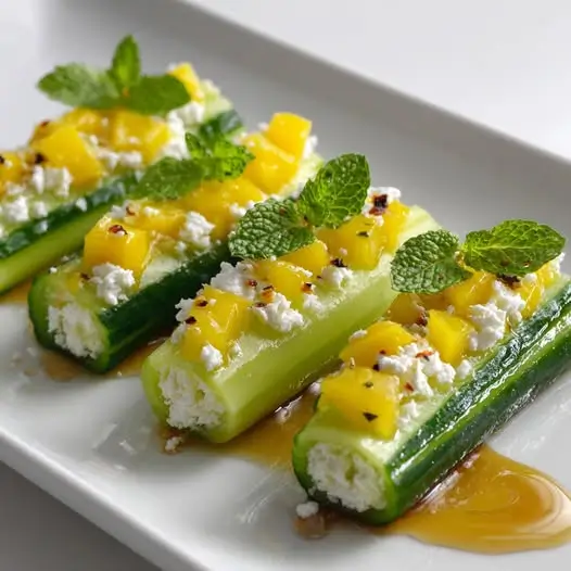 Canelones Frescos de Pepino, Mango y Queso de Cabra a la Miel: El Entrante Perfecto para Días Cálidos