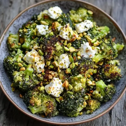 Brócoli Asado con Limón, Jengibre y Queso Feta: Una Explosión de Sabores Mediterráneos