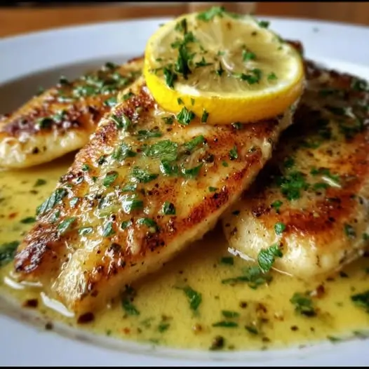 Filete de Pescado con Mantequilla de Limón: Delicado, Fresco y Listo en Minutos