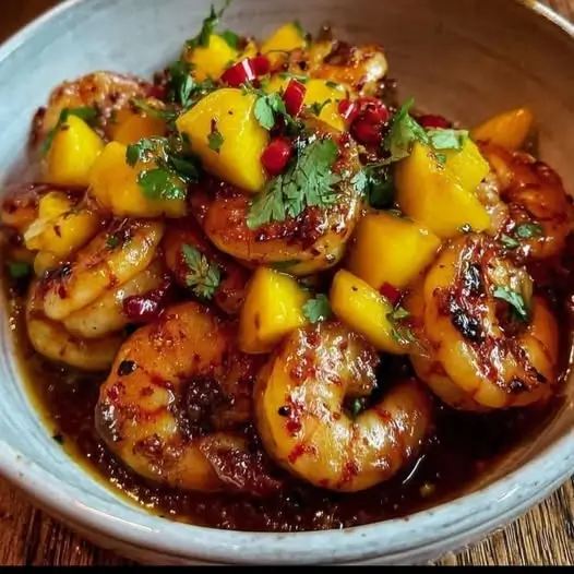 Camarones en Salsa de Mango