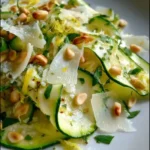 Carpaccio de Calabacín con Limón, Piñones y Queso Curado