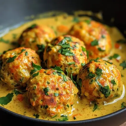 Dumplings de zanahoria y garbanzos con salsa de coco y curry: una sabrosa receta de plantas