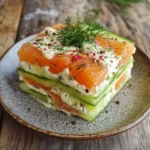 Lasaña de Pepino Fría con Salmón Ahumado y Crema de Eneldo: Un Festín de Frescura 5 Lasaña de Pepino Fría con Salmón Ahumado y Crema de Eneldo