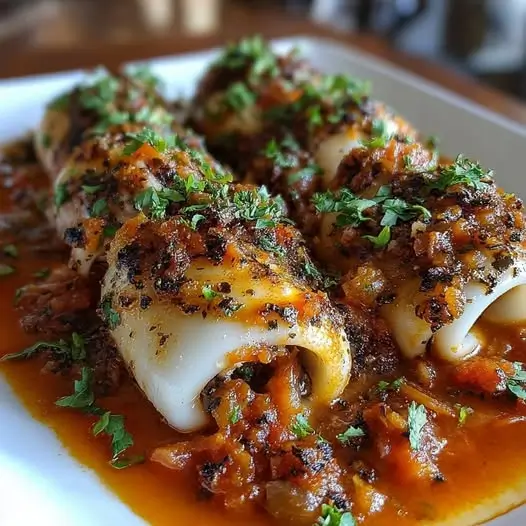 Calamares Rellenos en Salsa de Tomate: Un Clásico del Mar