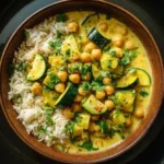 Garbanzos con Calabacín en Salsa Cremosa de Coco y Curry