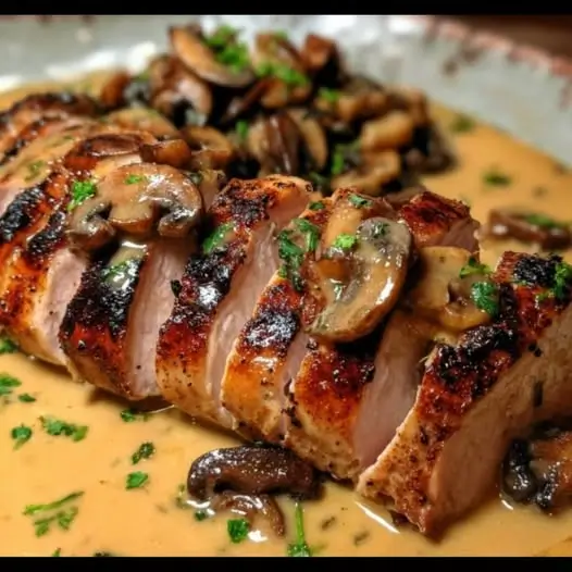 Lomo de Cerdo al Vino Blanco con Champiñones: El Secreto de un Plato Festivo