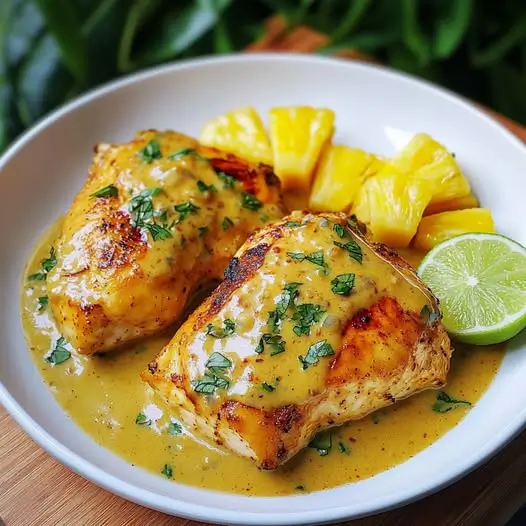 Pollo al Coco con Piña Caramelizada: Un Viaje Culinario al Paraíso