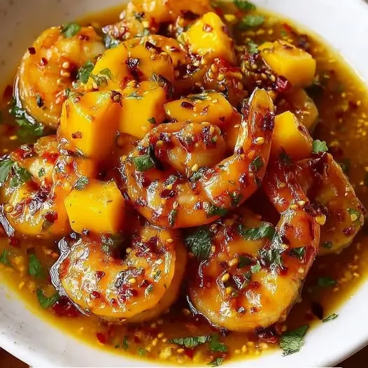 Camarones en Salsa Cremosa de Mango y Chipotle: El Equilibrio Perfecto de Sabor