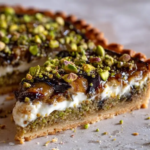 Tarta de Berenjena Asada y Pistachos Crujientes: Sabor Mediterráneo y Textura Irresistible
