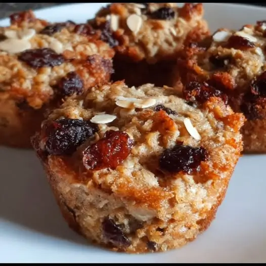 Mini Muffins Saludables de Manzana, Pasas y Avena  | Sin Azúcar ni Harina