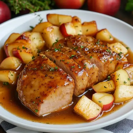 Lomo de Cerdo en Salsa de Manzana : ¡Un Manjar Jugoso y Aromático!
