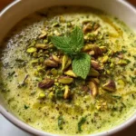Crema de Brócoli y Pistachos con Toque de Limón y Albahaca