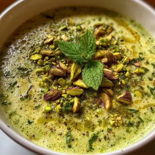 Crema de Brócoli y Pistachos con Toque de Limón y Albahaca : Cremosa, Aromática y Súper Saludable