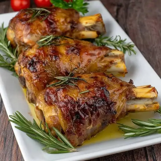 Codillos de Cerdo Asados: Receta Lenta con Patatas al Romero y Tomillo