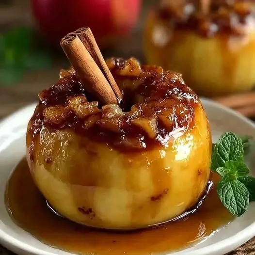 Manzanas Asadas: Relleno de Canela, Nuez y Miel de Frutas