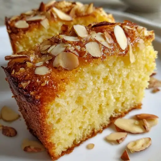 Torta de Yogur y Limón con Almendras Laminadas : El Clásico Húmedo y Aromático