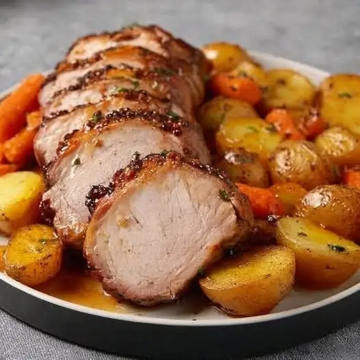 Lomo de Cerdo Asado con Vino y Especias (Jugoso al Horno) : Tierno, Aromático y Confortante