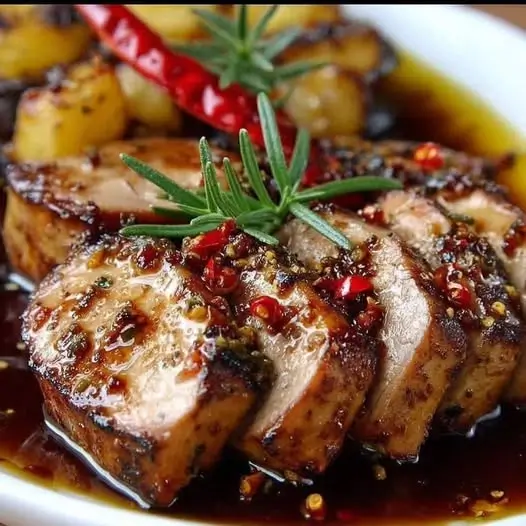 Lomo de Cerdo en Medallones con Salsa BBQ Cítrica y Picante : Rápido, Sabroso e Ideal para Sorprender