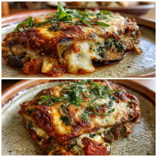 Lasaña de Berenjena Asada : Sin Pasta, Ligera y Mediterránea