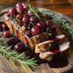 Lomo de Cerdo Clásico con Salsa de Uvas, Miel y Vino Tinto