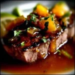 Lomo de Res en Salsa BBQ, Naranja y Miel