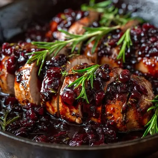 Lomo de Cerdo en Salsa de Ciruela y Vino Tinto : Profundo, Agridulce y Festivo