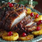 Pierna de Cerdo Estilo Navideño con Salsa Agridulce