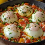 Huevos Turcos con Base de Verduras y Queso